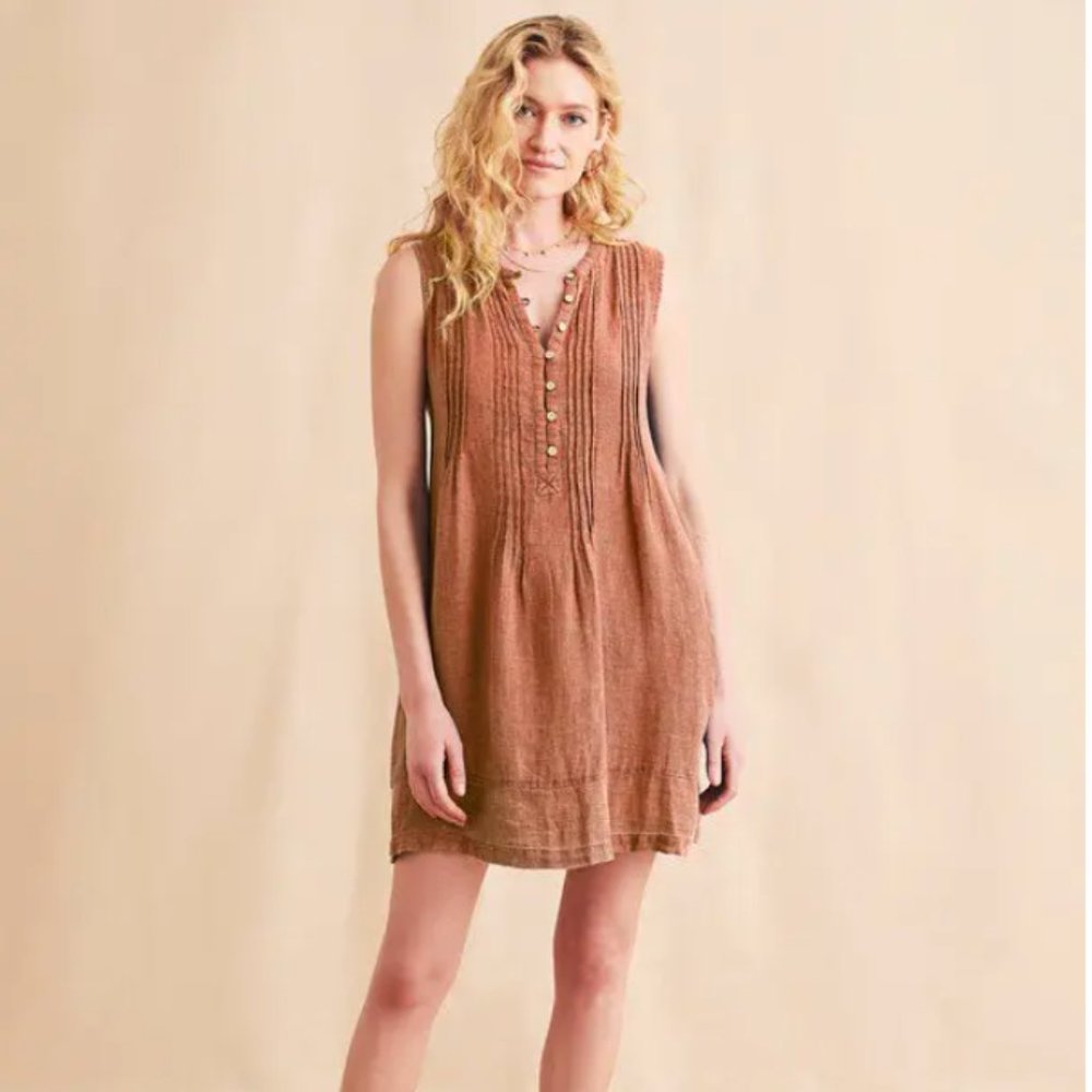 Faherty Dream Cotton Gauze Isha Dress Sz. Large